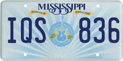 MS license plate IQS836
