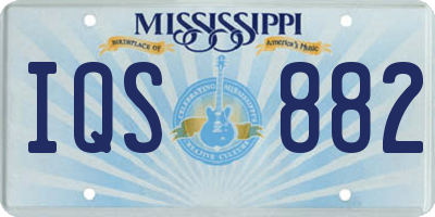 MS license plate IQS882