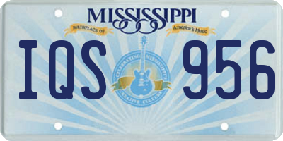 MS license plate IQS956