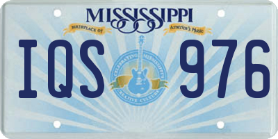 MS license plate IQS976