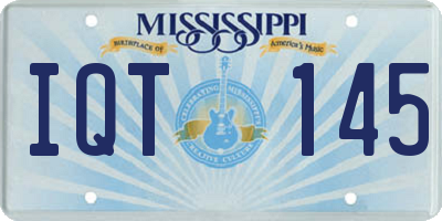 MS license plate IQT145