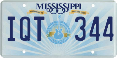 MS license plate IQT344