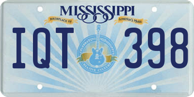 MS license plate IQT398