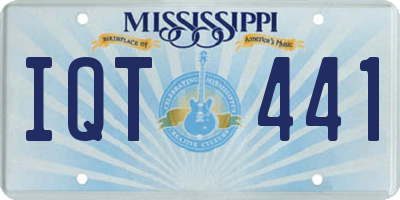MS license plate IQT441