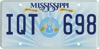 MS license plate IQT698