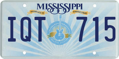 MS license plate IQT715