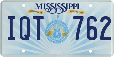 MS license plate IQT762