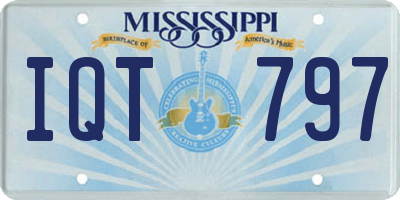 MS license plate IQT797