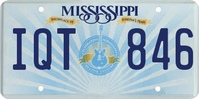 MS license plate IQT846