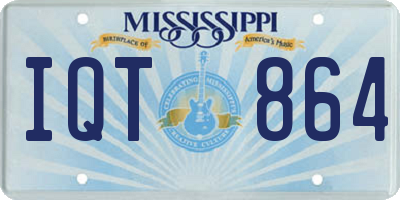 MS license plate IQT864