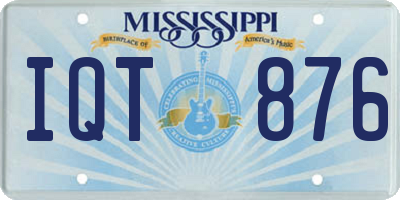 MS license plate IQT876