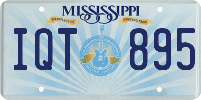 MS license plate IQT895