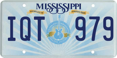 MS license plate IQT979