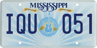 MS license plate IQU051