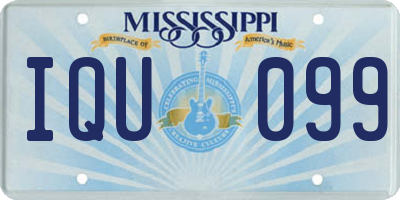 MS license plate IQU099