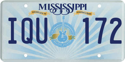MS license plate IQU172