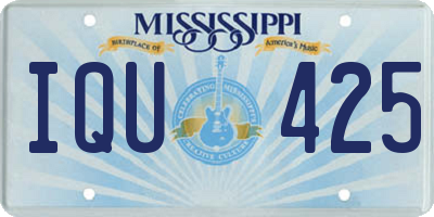 MS license plate IQU425