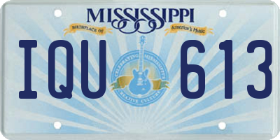 MS license plate IQU613