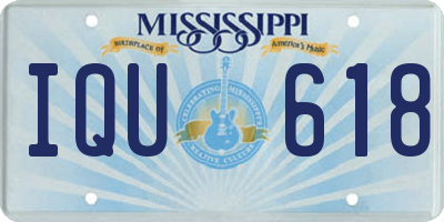 MS license plate IQU618