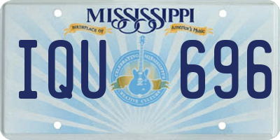 MS license plate IQU696