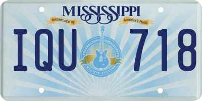 MS license plate IQU718