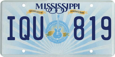 MS license plate IQU819
