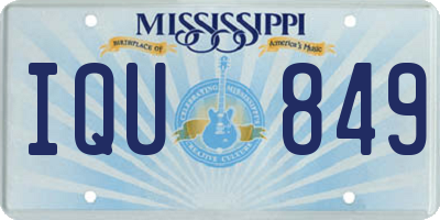 MS license plate IQU849