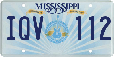 MS license plate IQV112