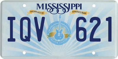 MS license plate IQV621