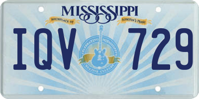 MS license plate IQV729