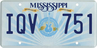 MS license plate IQV751