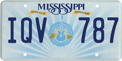 MS license plate IQV787