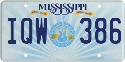 MS license plate IQW386