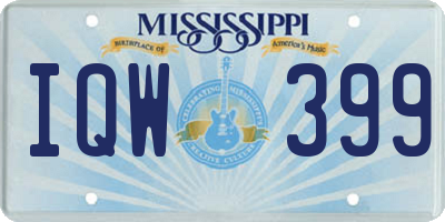 MS license plate IQW399