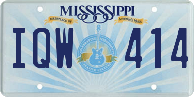 MS license plate IQW414