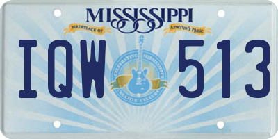 MS license plate IQW513