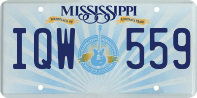 MS license plate IQW559
