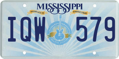 MS license plate IQW579