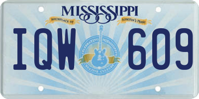 MS license plate IQW609