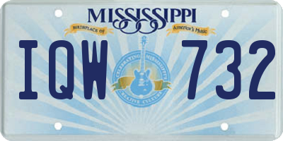 MS license plate IQW732