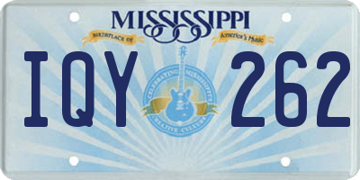 MS license plate IQY262