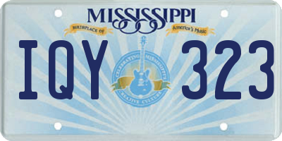 MS license plate IQY323