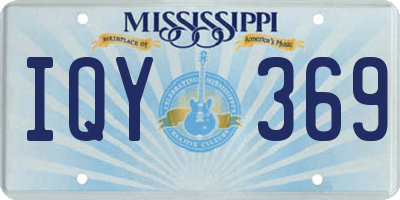 MS license plate IQY369