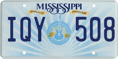 MS license plate IQY508