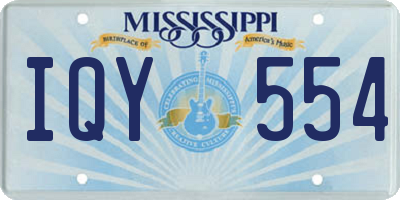 MS license plate IQY554