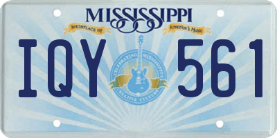 MS license plate IQY561