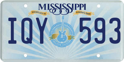 MS license plate IQY593