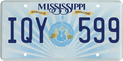 MS license plate IQY599