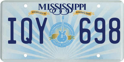 MS license plate IQY698
