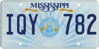 MS license plate IQY782